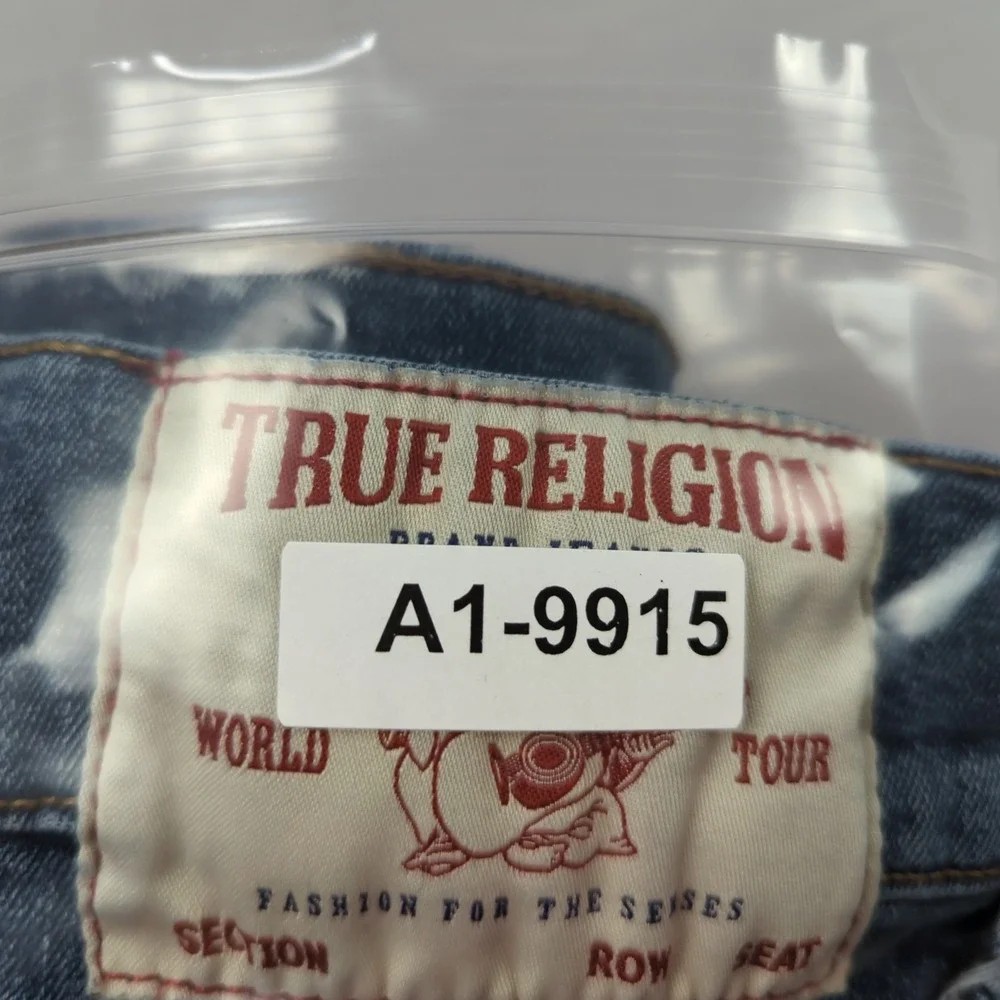 True Religion Jeans Mens 38x33 Blue Rocco Slim Stretch Casual Preppy